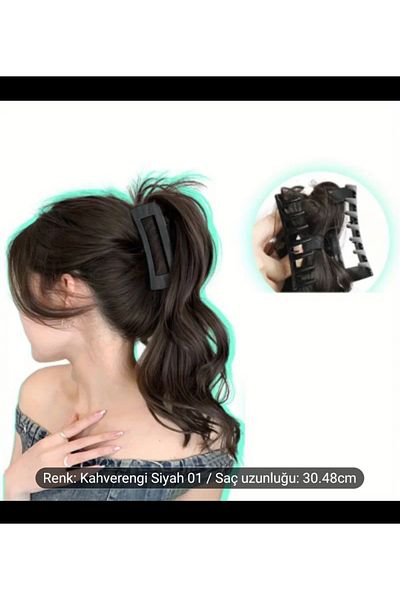 Handmade Wig Hairpiece Ponytail Snap Fiber Heat Resistant Hair