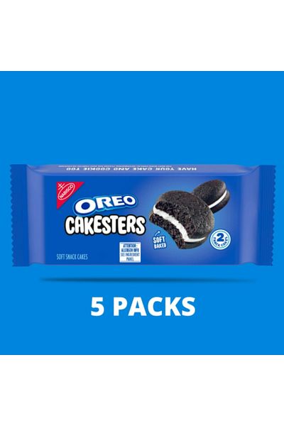 Oreo كيكسترز كعك ناعم مخبوز للوجبات الخفيفة 5 عبوات 285 جم