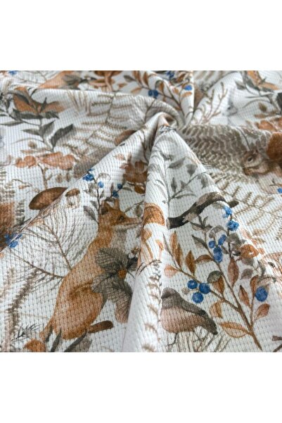 Kaf Kumaş Tilki cu imprimeu bumbac 100% bucăți din material subțire țesătură ...