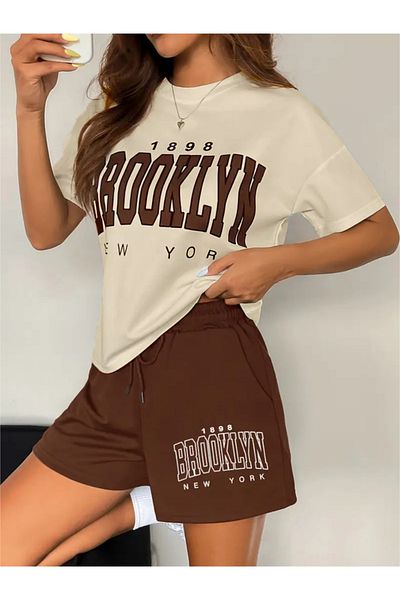 NoVibe Plus Size Unisex Printed T-Shirt and Shorts Set