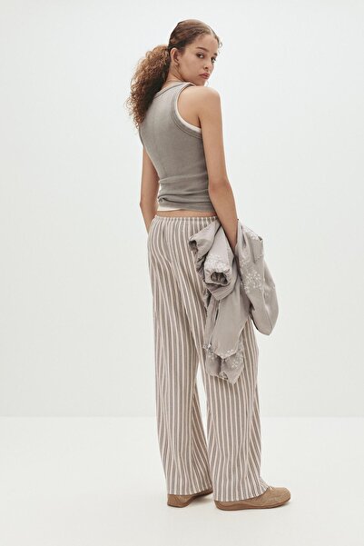 Pull & Bear Çizgili rustik pantolon