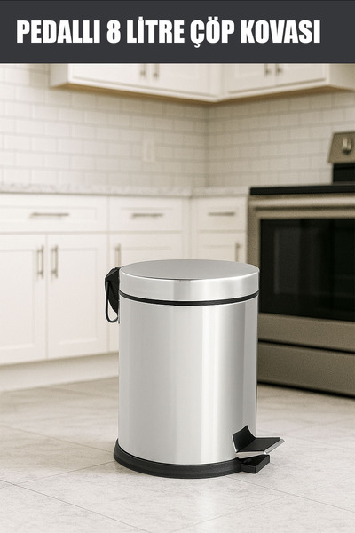 CMT 8 LT PASLANMAZ PEDALLI METAL ÇÖP KOVASI