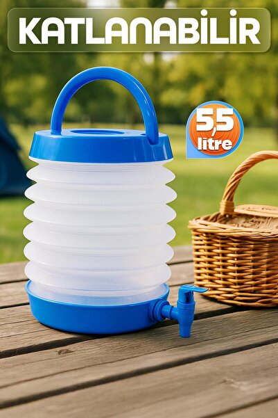 Venenon Musluklu Katlanır Su Bidonu Outdoor Kamp Su Kovası Çeşme Piknik Damac...