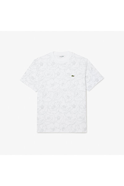 Lacoste تي شيرت كلاسيكي بطبعة زهور - TH3596-00-001