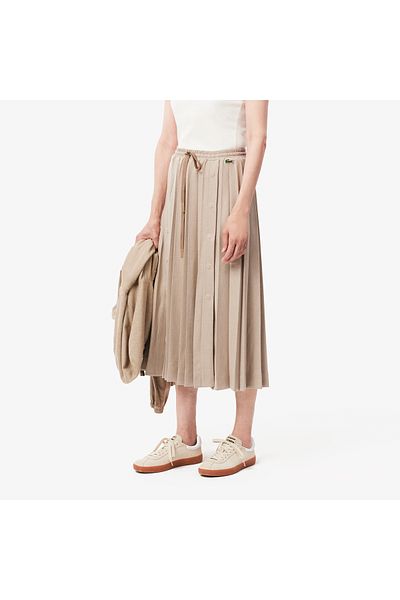 Lacoste Long Pleated Flannel Skirt - JF4187-00-ICC