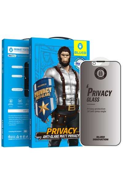 BLUEO Folie de protecție pentru iPhone 13 Pro Max / 14 Plus, sticlă securizat...