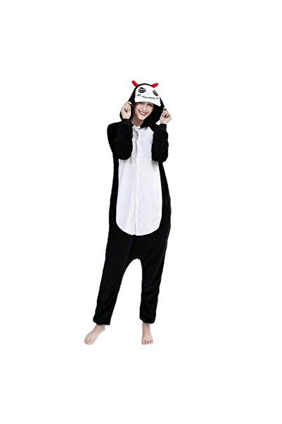 GALASUN Pajamas, one-piece microfiber jumpsuit GALA21-919 Black-White