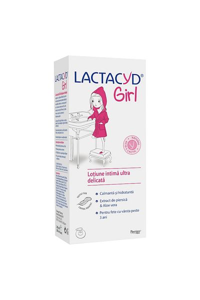 Lactacyd Loțiune intimă ultra-delicată pentru fete de la 3 ani în sus, 200 ml