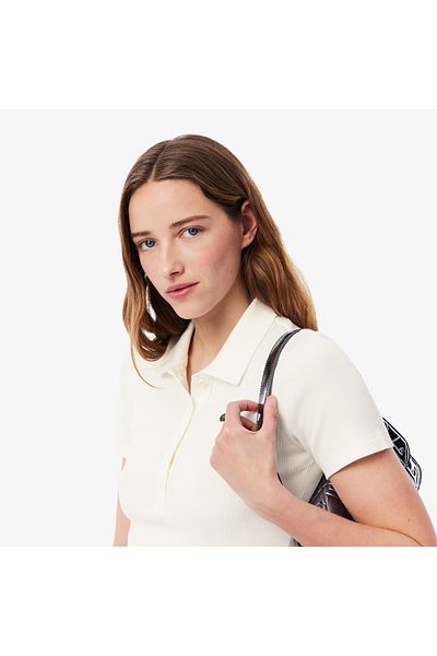Lacoste Slim Fit L.12.D Ribbed Cotton Polo Shirt - DF5377-00-70V
