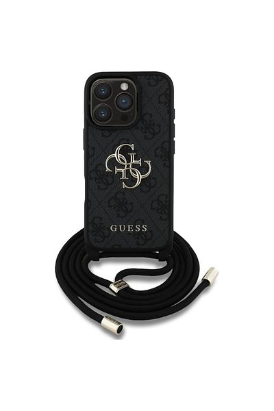 Guess Husa pentru iPhone 16 Pro, Piele ecologica, Black