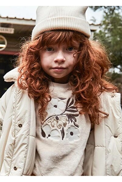 MAYORAL KIZ çiçekli kürk SWEATSHİRT 25KMYR4432