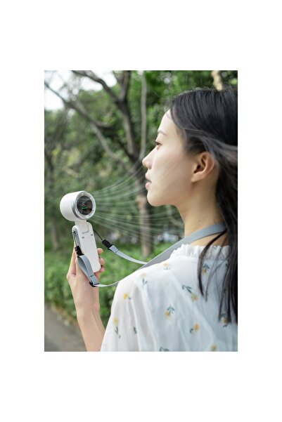 Flippy Mini Portable Fan, 5-Speed, Digital Display, USB-C, 5V/2A, White