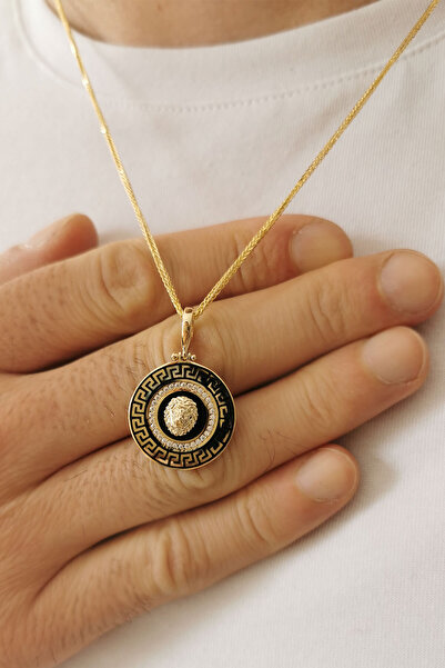 Aslı Gold Aslan Başı Altın Erkek Kolye