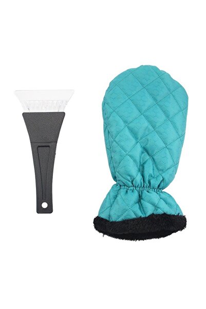Flo Snow Glove and Scraper Set, Waterproof, Cotton Insulation, 31 x 15 cm, Green