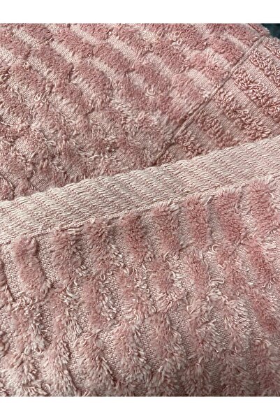 Teksev Grid 3-Piece Bath Towel Set – 100X150 cm 100% Cotton, Soft Textured, Knitted Pattern.