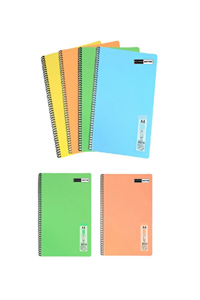 ADASRA دفتر مدرسي A4 دفتر حلزوني ص. غلاف 60 ورقة دفتر ملاحظات مربع / 6 دفاتر ...