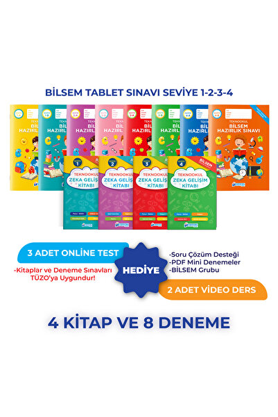 Teknookul Yayınları BİLSEM TABLET SINAVI SEVİYE 1-2-3-4