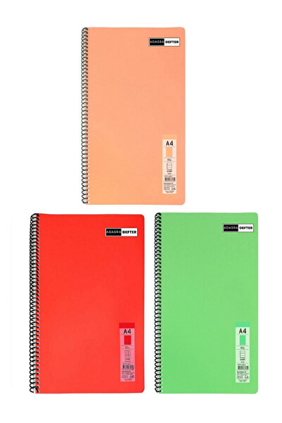 ADASRA Caiet de școală A4 Caiet spiralat Pp. Copertă 60 de coli Caiet cu lini...