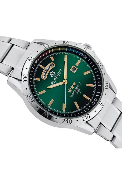 PERFECT Ceas bărbătesc cuarț verde, MIYOTA 2350
