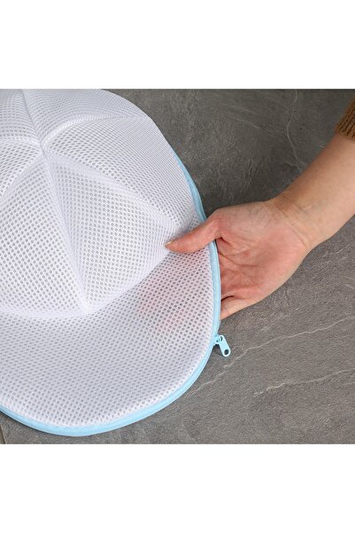 Flippy Washing Cap Cover, Flippy, for Washing Machine, Polyester, 53 cm Circumference, Zipper, White/Blue