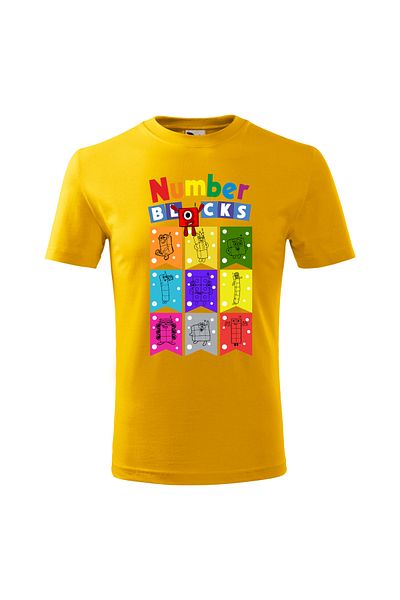 Malfini Tricou personalizat, "Numberblocks 5"