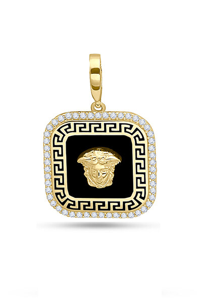 Aslı Gold Kare Model Unisex Altın Kolye Ucu (UC0111)