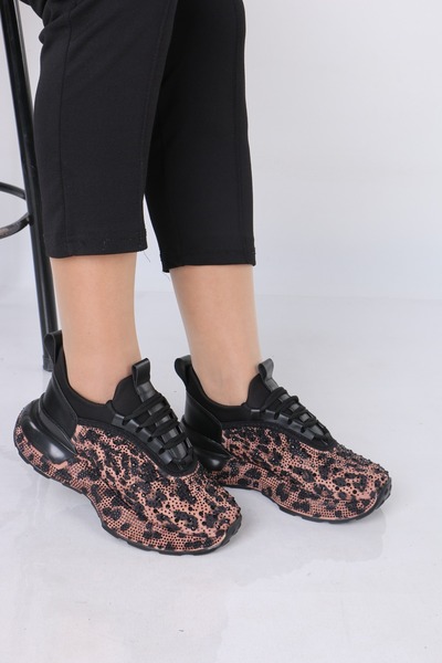 AĞCA Pantofi sport pentru femei Stoned imprimeu leopard Talpa Ortopedică Culo...