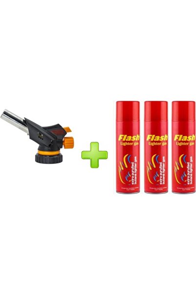 COMBAT 1300 Derece Profesyonel Pürmüz Çakmak Ws-509c Kafa Çakmak 3 Adet Flash...