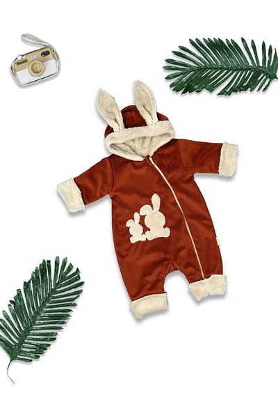 Nehad Bebe Baby Boy Welsoft Jumpsuit Winter Model Rabbit