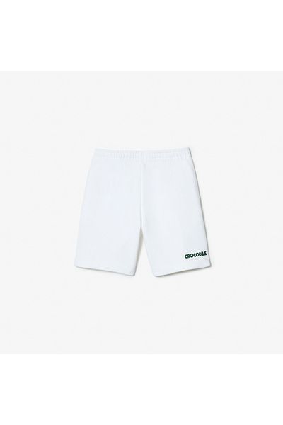 Lacoste Embroidered Slogan Fleece Jogger Shorts - GH8019-00-001