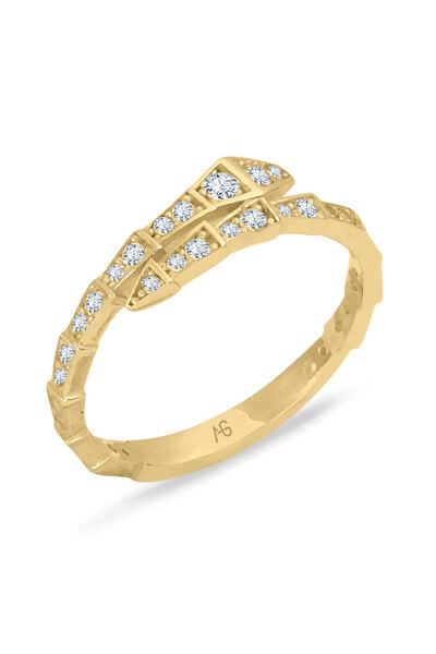Aslı Gold Zirkon Taşlı Altın Yılan Yüzük (YZK1308)