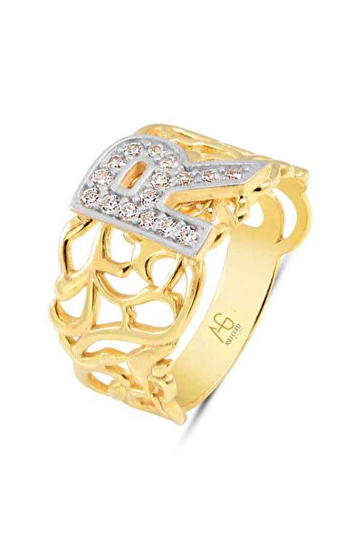 Aslı Gold Altın R Harfi Yüzük (YZK0007)