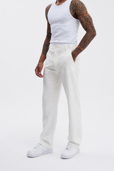 Machinist Men's Oversize Baggy White Jean