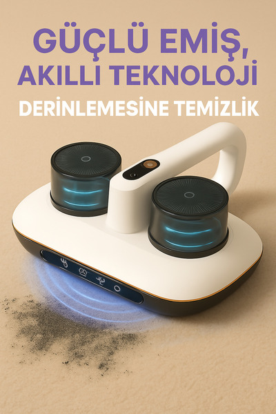 TECHNOMEN Akıllı UV Süpürge Yatak Halı ve Koltuk İçin Sessiz ve Güçlü Emiş Teknolojisi Küçük Şarjlı Süpürge