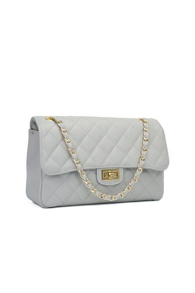 Posete Fagaras Mini Ruby Leather Purse - Grey, Genuine Leather Bag, Bags, Summer Bags, Genuine Leather