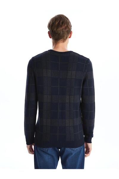 LC Waikiki LCWAIKIKI Pulover clasic pentru bărbați, cu mânecă lungă, în carouri (W5)