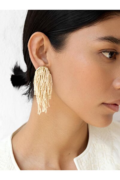 PARFOIS Boncuk Detaylı Uzun Küpe