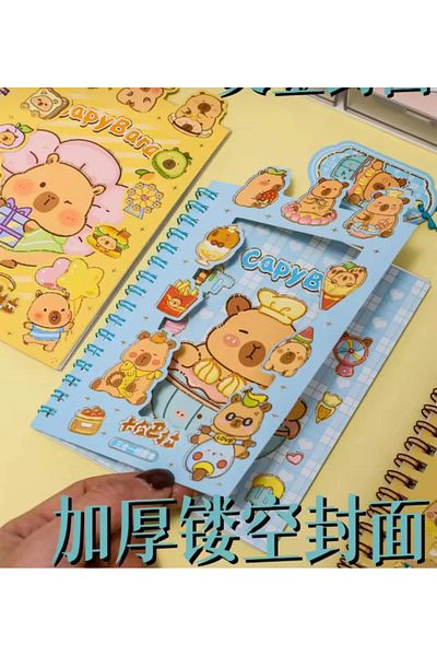 synshop Capybara capybara sticker label sticker 16 sheet (300pcs) waterproof+opaque 8 sheet notepad