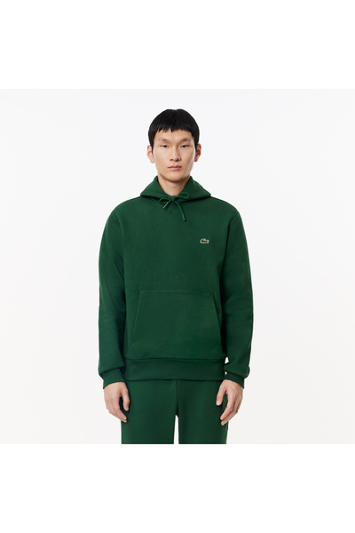Lacoste سويت شيرت رجالي من القطن العضوي بغطاء للرأس - SH9623-00-132
