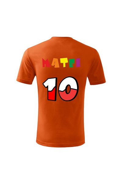 Malfini Tricou personalizat, "Numberblocks - Happy Birthday ", 10 ani