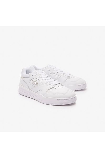 Lacoste Men's Lineshot Premium Leather Trainers - 46SMA0110-21G