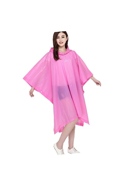 dalip Rain Poncho, Flippy, for Adults, EVA, Windproof, Pink