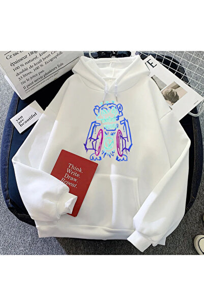 Tarzsokak Maimuță albă cu imprimeu de desene animate Jinx Arcane