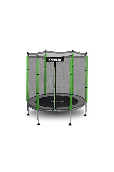 Neo-Sport Garden trampoline for children Green 140 cm 4.5FT, Outdoor net, Metal poles c