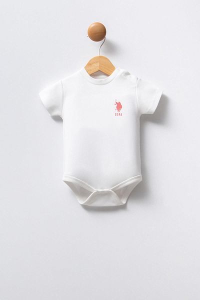 U.S. Polo Assn. U.S Polo Assn Baby Girl 3-Piece Body Set, 100% Cotton / 100% Cotton