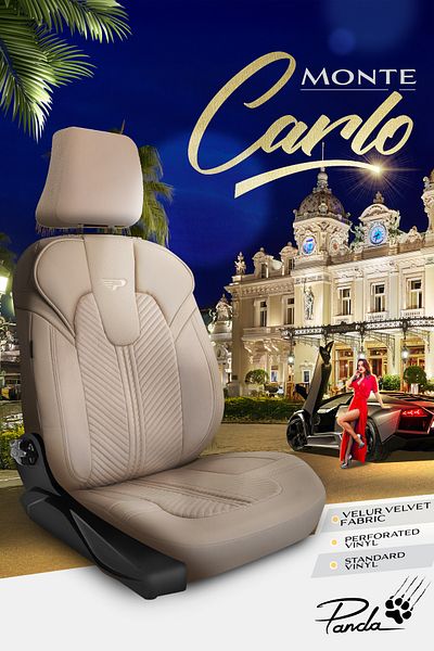 Panda Kılıf Panda Monte Carlo Series Velour Velvet Fabric Car Seat Cover - Full Set
