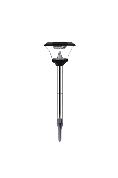 BLMAG Vintage outdoor solar lamp with stainless steel base 80 x 22.2 cm, IP 67, black, cold white light