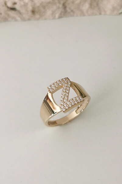 Aslı Gold Altın Taşlı Z Harf Yüzük