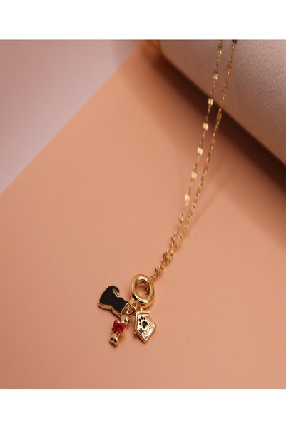 assa accessories 316L Steel Gold Plated Necklace Stainless – Tarnish and Water Resistant