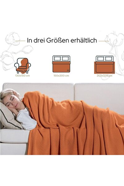 Marilyn Home %100 Organik Pamuk Örgü Battaniye